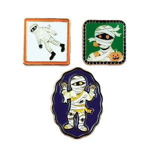 Broche Mignonne de Dessin Animé Momie <span class=keywords><strong>Zombie</strong></span>, Design Unique, Accessoire d'Halloween, Badge de Vêtement en Alliage Émaillé - Product Image 5