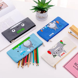 Promotion DIY Picture Sublimation <b>Canvas</b> Pencil Case Custom School Pencil Pouch Pen Bag - Product Image 3
