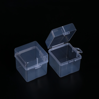 Mini boîte de rangement transparente rectangulaire en plastique, conteneurs PP de haute qualité en gros, boîte de rangement rectangulaire en vrac