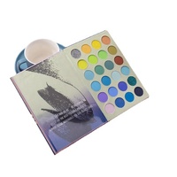 Livre de maquillage de marque privée fard à paupières scintillant logo personnalisé livre de palettes de fard à paupières pressé miroitant