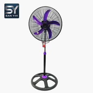 Ventilador de pie estándar internacional con hoja 5ABS de parrilla de plástico de 18 pulgadas para el mercado global - Product Image 1