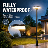 Lampe solaire LED pour zone extérieure 2300lm avec éclairage à 360° °   Éclairage élégant pour aménagement paysager, jardin, parc, 2CCT, IP65, fabricant OEM ODM
