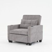 Canapé-lit inclinable en cuir, fauteuil convertible pliable pour appartement et bureau