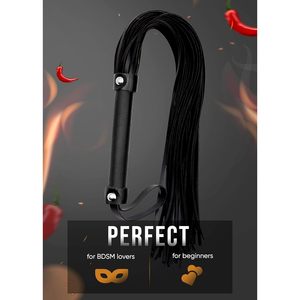 Premium in ecopelle nera 18 "frusta da equitazione per adulti set equestri e accessori Paddle per piloti - Product Image 2