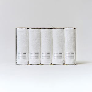 <b>Top</b> Quality Korean Brand Gift <b>Boxed</b> Hotel Quality Soft Towel <b>Set</b> Five Piece White Cotton Bath Towel For Home Bathroom - Product Image 1