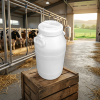 LAR BI472 26L Bidon en plastique HDPE de qualité alimentaire, baril cylindrique pour le stockage de liquides alimentaires