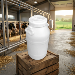 Bidón de Plástico HDPE de Grado Alimenticio LAR BI472 de 26L, Barril Cilíndrico para Almacenamiento de Alimentos y Líquidos - Product Image 2