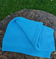 Couverture pour bébé en coton doux 100% avec logo personnalisé pour nouveau-nés, couverture en coton tricoté pour bébé en gros, couverture de canapé en gros
