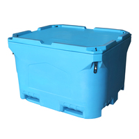 Bac à Poisson Robuste 660L en LLDPE Rotomoulé, Grande Glacière à Double Paroi Isolée pour le Transport et le Traitement du Poisson
