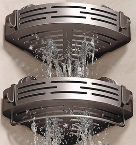 Estante de <span class=keywords><strong>Baño</strong></span> de Aluminio Espacial <span class=keywords><strong>sin</strong></span> Perforaciones, Estante de Esquina - Product Image 2