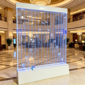 Indoor LED Water Bubble Panel Custom Screen Water Fountain for Leisure Hall & Lobby Design - Product Image 2