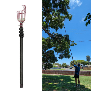 Oem 13ft 4m Fruit Harvesting Carbon Fiber Telescopic Pole Height Adjustable Carbon Fiber Picker Tools Garden Fruit Picker