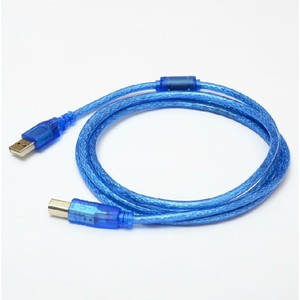 สายเคเบิลเครื่องพิมพ์ USB 2.0 สีน้ำเงิน ยาว 1.5 เมตร ป้องกันสัญญาณรบกวนด้วยไนลอน พร้อมแกนเฟอร์ไรต์ สำหรับเดสก์ท็อป - Product Image 4