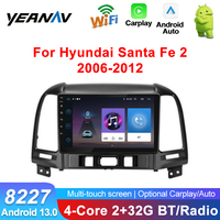 Reproductor Multimedia para Automóvil Android con Pantalla Táctil para Hyundai Santa Fe, Oferta de Fábrica, BT, WIFI, Mirror Link, Radio para Automóvil 2DIN, 1280*720, Estéreo para Automóvil