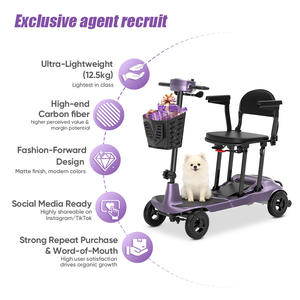 Scooter de mobilité moderne, élégant et léger, très apprécié par la communauté des seniors actifs sur Instagram et <span class=keywords><strong>TikTok</strong></span> - Product Image 4