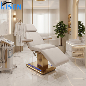Table de soin esthétique pliable Kisen avec télécommande, fauteuil pour extensions de cils, lit de shampoing thaïlandais, support de tête et plateforme de lavage du cuir chevelu pour salon de beauté - Product Image 6