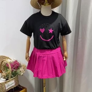 HIPPO KIDS haut à manches courtes léopard et pantalon long ensemble de vêtements décontractés pour filles vêtements de mode Tween - Product Image 2