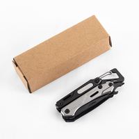Pince multifonction avec mousqueton, mini lampe, équipement manuel pliable pour accrocher au sac à dos, usage quotidien EDC, tâches d'extérieur et excursions courtes