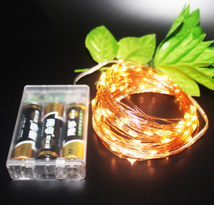 Pin hoạt động <span class=keywords><strong>Micro</strong></span> 100 <span class=keywords><strong>Led</strong></span> 10m dây đồng cổ tích chuỗi ánh sáng để trang trí Giáng sinh Halloween Tiệc Cưới - Product Image 3