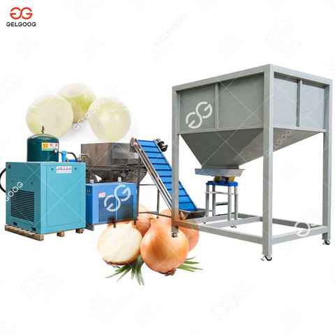 Commercial High Performance Shallot Skin Remover Onion Peeler 1300Kg/Hr Air Compressor Power Onion Peeling Machine Price