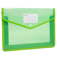 Organizador de Documentos Transparente de PP con Botón a Presión, Carpeta de Archivos de Oficina para A5, Carpeta de Archivos Vertical A4