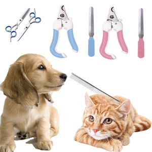 Pet Nail Clippers And File Set Stainless Steel Claw Care For Dog And Cat Grooming Tools With Comb And Scissors - Product Image 1