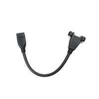 Câble d'extension Goochain USB 2.0 Type-B femelle vers USB A femelle, L=150mm, câble en PVC, résistant à la pulvérisation de sel 24h/24