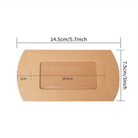 Boîtes cadeaux écologiques miniatures en papier kraft brun avec fenêtre transparente en PVC pour bonbons, chocolats, faveurs de mariage et emballages de fête