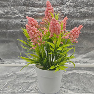 Plante artificielle de lavande pour fleuriste, 25 cm, pot en plastique, décoration intérieure/extérieure, verdure décorative - Product Image 4