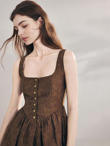 Женский летний комбинезон <span class=keywords><strong>B17</strong></span>: настраиваемый, винтажный, без рукавов, с квадратным вырезом, антистатический, приталенный, с завышенной талией - Product Image 3