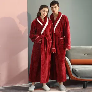 Vêtements de nuit chauds robes de nuit pyjamas d'hiver femme pyjamas robe pour femmes et hommes