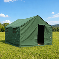 Tente de camping en toile robuste 3m x 4m, imperméable, pour l'été, le glamping, le safari, ouverture automatique rapide, pour 8 à 12 personnes