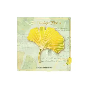 金逸定制造型复古银杏叶金属书签奖励学生精美标本利基圣诞礼物中国制造 - Product Image 4