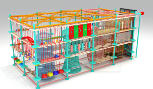 Parc d'aventure intérieur pour enfants avec <span class=keywords><strong>tyrolienne</strong></span> et trampoline en altitude - Product Image 2