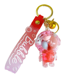 Lindo Llavero de Astronauta con Arena Líquida y Burbujas Kawaii, Correa de Muñeca, Colgante <span class=keywords><strong>para</strong></span> Bolso de Mujer, Llavero de Coche, Regalo - Product Image 5