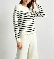 Pull en maille douce pour femme, col montant, détail bouton en métal, manches longues, tricot torsadé, haut décontracté pour le quotidien