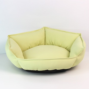 럭셔리 고양이 침대 벨벳 애완동물 침대 미끄럼 방지 바닥 솔리드 코듀로이 재활용 강아지 침대 친환경 제조업체 - Product Image 3