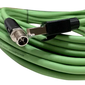 Connecteur réseau Ethernet, 8 broches, M12 X Code P67 Ip69, avec RJ45, circulaire étanche, pour réseau Ethernet
