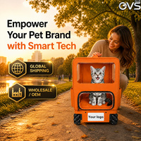 Poussette électrique pour animaux de compagnie OVS Walking Mesh Stair-Climbing 4 roues sécurisée, innovante, avec suivi automatique et télécommande