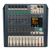 Console de mixage numérique 16 canaux avec Bluetooth, USB, MP3, 99 effets DSP, 3 groupes de sortie auxiliaire, équipement audio professionnel