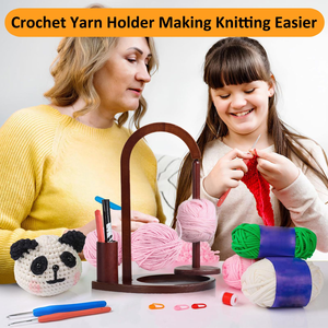 Soporte Magnético de Madera <span class=keywords><strong>para</strong></span> Hilos, Organizador Giratorio <span class=keywords><strong>para</strong></span> Tejer y Hacer Ganchillo, Tazón <span class=keywords><strong>para</strong></span> Hilos Antienredos, Soporte de Nogal - Product Image 4