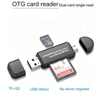 Hot Selling OTG Type-C USB Hub External Multi-in-1 SD TF Memory Card Reader/Writer for PCs Mobile Phone Tablet
