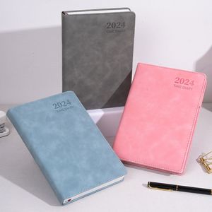 ปกแข็งหนัง PU โลโก้ที่กำหนดเองของขวัญ A5สมุดไดอารี่โรงเรียนสมุดบันทึกด้ายเย็บผ้าวงยืดหยุ่นกำหนดสีได้ - Product Image 5