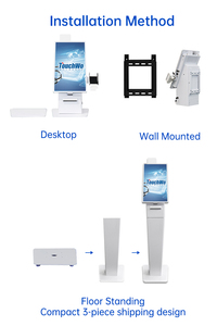 Touchwo Quảng Châu thanh toán kiosk nhà sản xuất 21 ''bảng gắn tầng đứng kiosk đa màn hình cảm ứng nhà hàng menu kiosk - Product Image 6