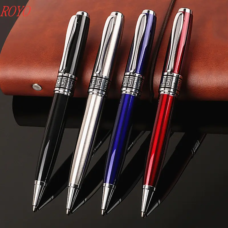 Luxury Heavy Metal Embossing Laser Engraving Logo Metal Brass Promotional Roller Ballpoint Pen- B-8626