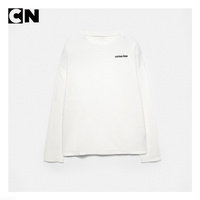Pull en maille gaufrée blanc basique à logo personnalisé, certifié GRS, coupe courte, pull d'hiver pour homme, mode