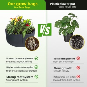 Pots en tissu X138, 1 gallon, non tissés, <span class=keywords><strong>pour</strong></span> la plantation des pommes de terre, sacs de culture en feutre <span class=keywords><strong>pour</strong></span> la décoration du jardin - Product Image 5