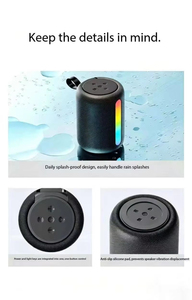 BS03 Taşınabilir Bluetooth Hoparlör, TF Kart ve USB Bellek Desteği, Dahili Mikrofon, RGB Işık, Kablosuz Stereo Ses Subwoofer'ı ve FM Radyo ile - Product Image 6