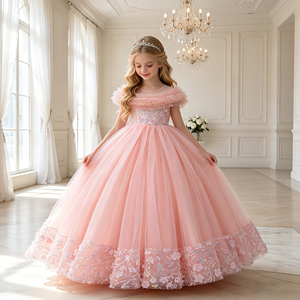 Abito da Sera Bianco Soffice per Bambina, Vestito da Principessa Personalizzato, Elegante Abito da Damigella per Bambine per Matrimoni - Product Image 2