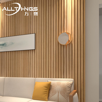 Panel de Pared Decorativo para TV Great Wall Board, Rejilla de Fibra de Madera de Bambú, Panel de Pared Decorativo Moderno WPC para Sala de Estar